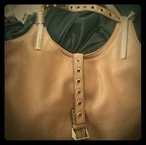 Black Rivet Tan handbag